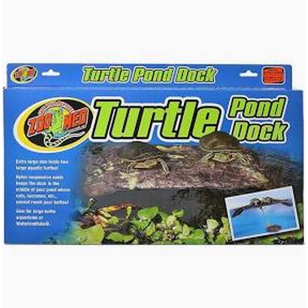 Turtle Pond Dock packaging showing turtles on a log by a pond.