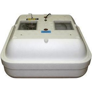 White laboratory analyzer with two sample ports and a lid, viewed from above.