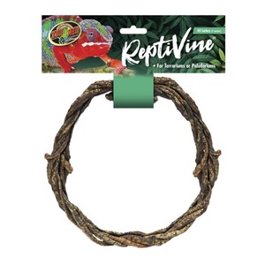 Brown twisted vine loop for terrariums, 40 inches, ReptVine packaging.