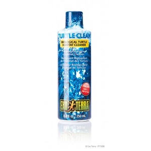 Blue Exo Terra Turtle Clean bottle for biological turtle habitat cleaner, 250 mL.
