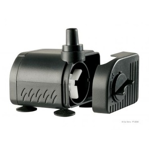 Small black water pump with removable top cover and visible impeller housing.
