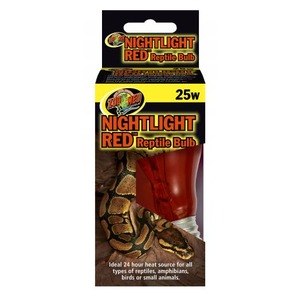 NightLight Red Reptile Bulb packaging, 25W, with a coiled snake in front.