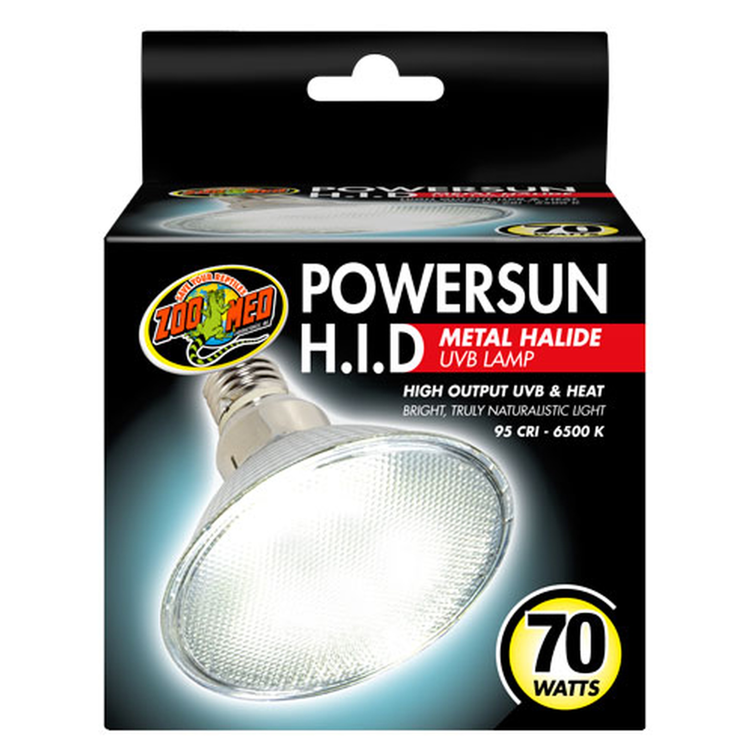 Zoo Med PowerSun HID Metal Halide UVB Lamp 70 watts for UVB