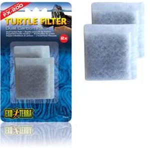 Packaging for Turtle Filter pond filter media with two rectangular blue sponge filters.