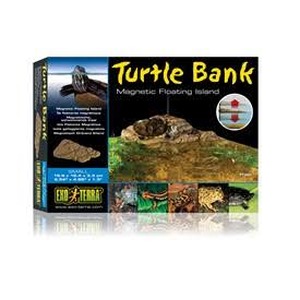Turtle Bank magnetic floating island toy box, shows island scene and turtle.