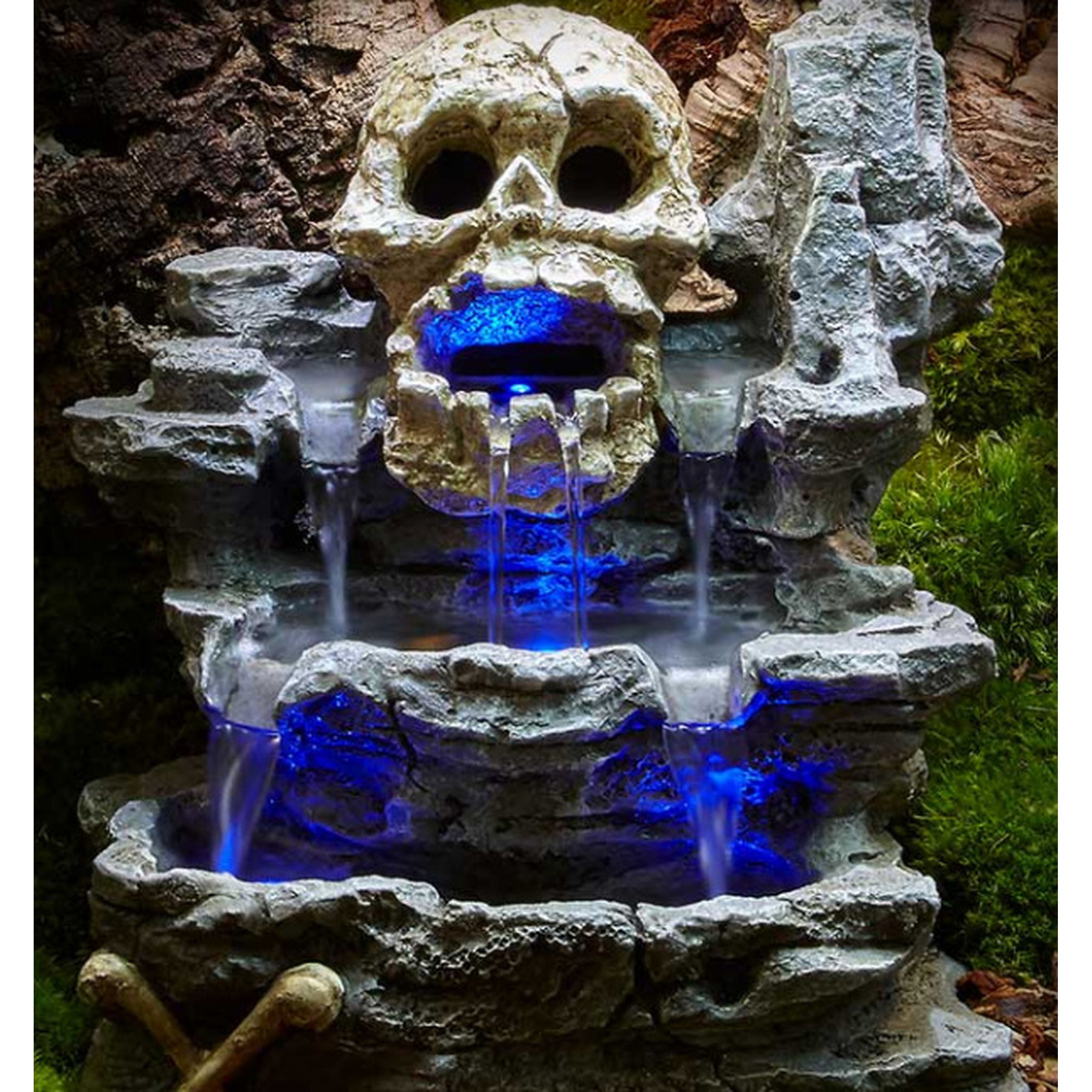 Zoo Med ReptiRapids LED Waterfall Small Skull Rock | LLLReptile