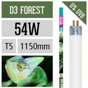 D3 Forest 54W T5 1150mm reptile UVB lamp with chameleon graphic
