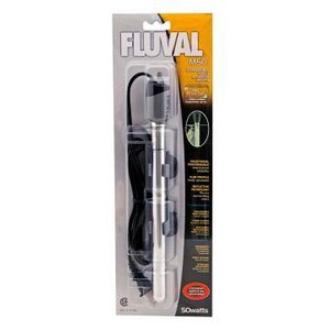 Fluval M50 aquarium filter in packaging with pump and tubing.