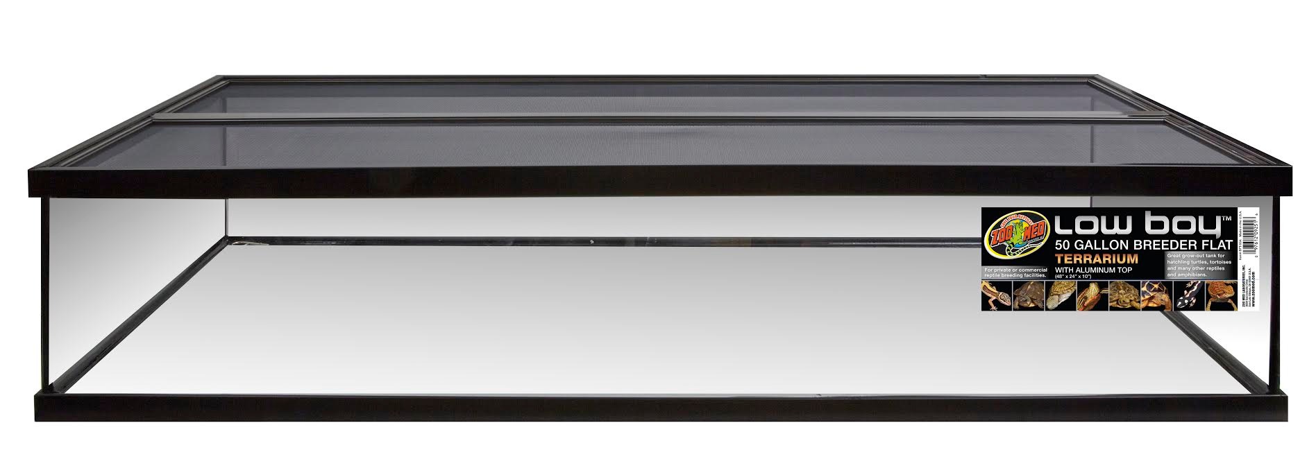 Zoo Med 55 Gal Low Boy Terrarium with screen top | LLLReptile