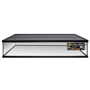 Rectangular 50-gallon breeder terrarium with a black frame and aluminum top, label on the right.