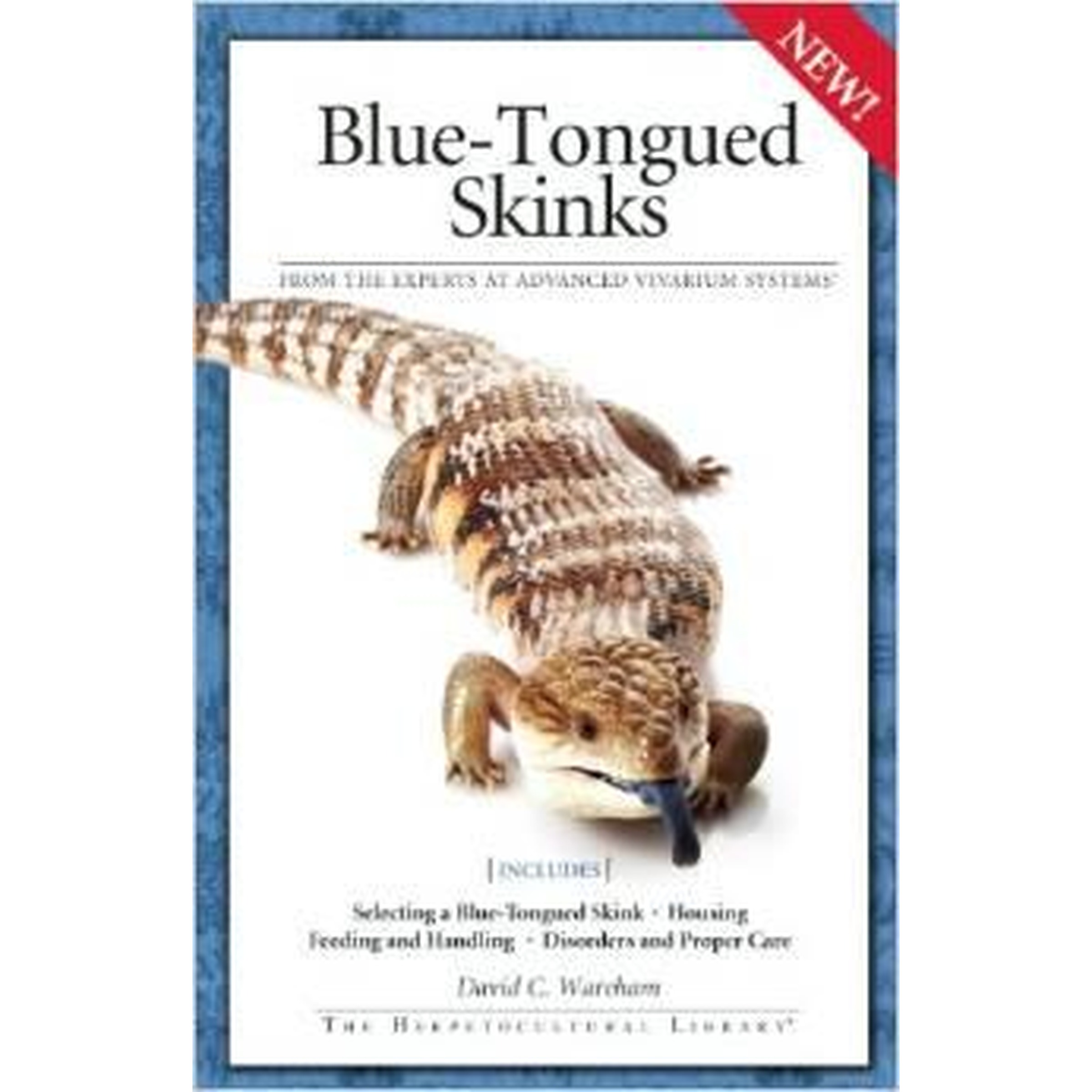 Blue-Tongued Skinks book cover showing a brown skink with a blue tongue.