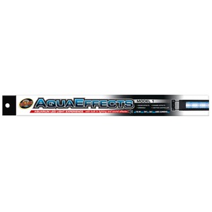 AquaEffects Model 1 aquarium LED light banner featuring logo and control module.