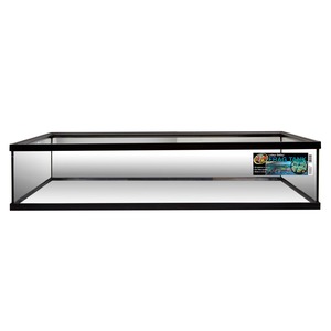 Rectangular black-framed fish tank with clear glass; label on the right reads "Low Boy Frag Tank."