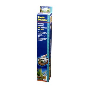 Tall blue Tank-Divider box showing an aquarium split into two sections with fish.