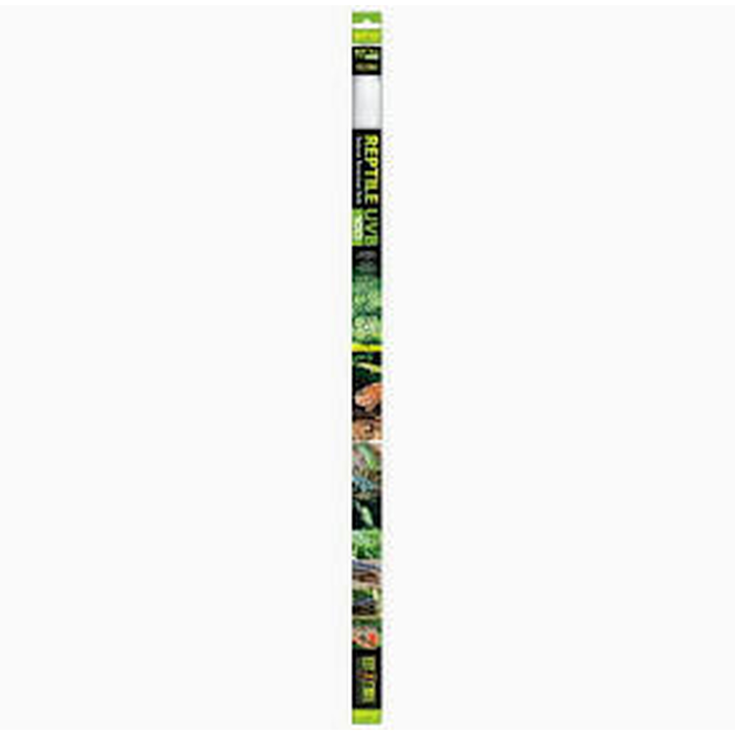 Tall bookmark with a green forest landscape and yellow vertical text running along its length.