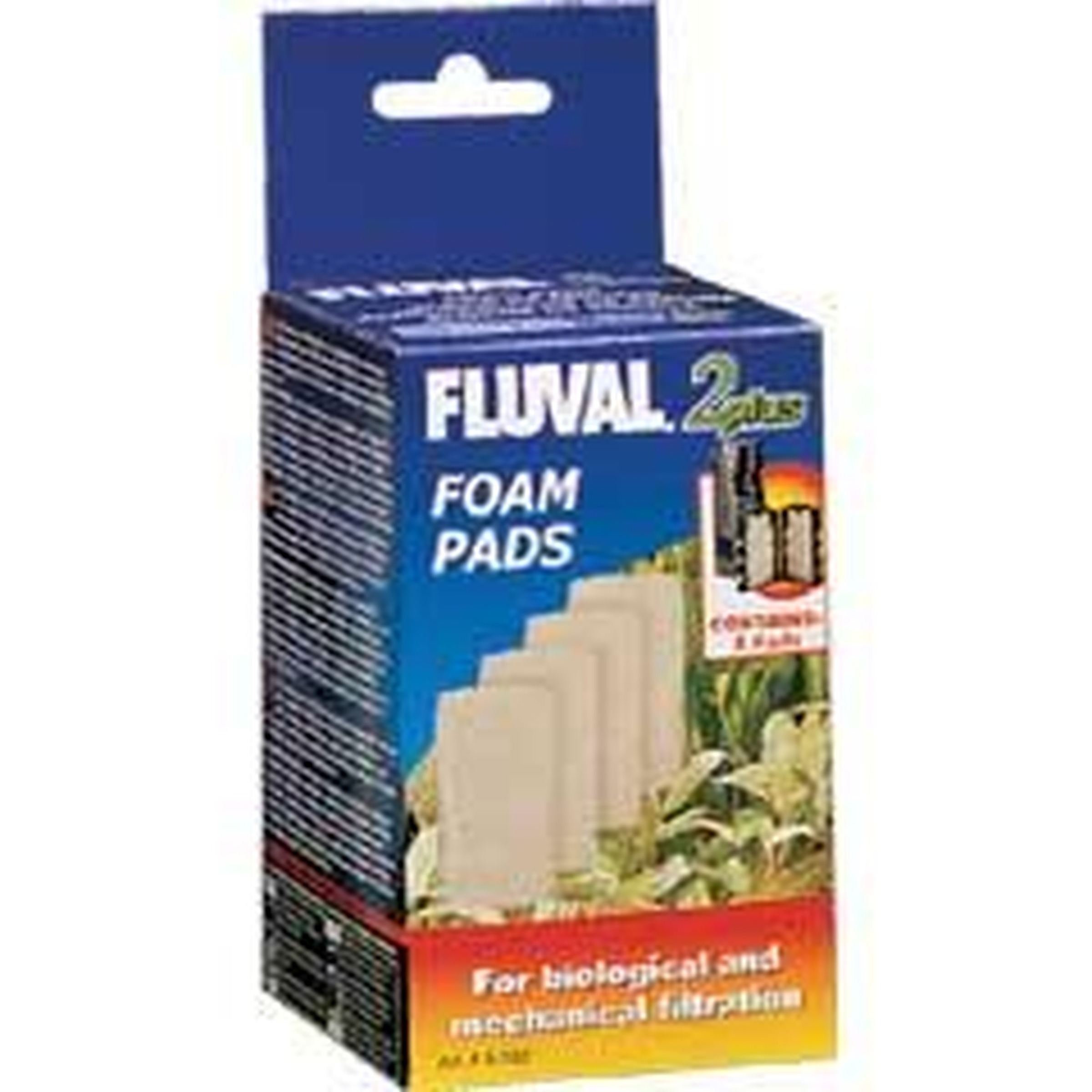 Fluval foam pads box for biological and mechanical filtration in aquariums.