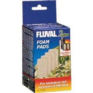 Fluval foam pads box for biological and mechanical filtration in aquariums.