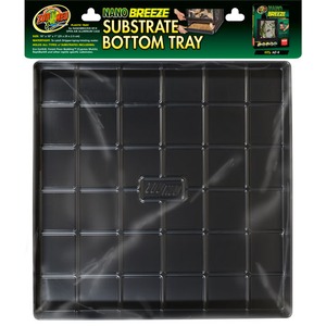 Black plastic grid bottom tray for substrate, packaged with green label reading Nano Breeze Substrate Bottom Tray.