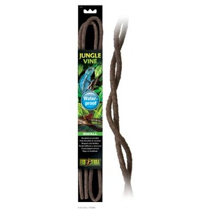 Brown twisted jungle vine rope, water-proof, shown next to its packaging labeled "Jungle Vine."