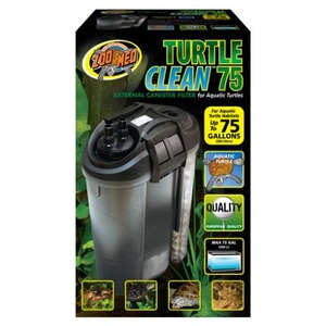 Turtle Clean 75 external canister filter for aquatic turtles, up to 75 gallons, with pump.