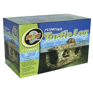 Floating Turtle Log toy box with blue packaging and a hollow log image submerged underwater.