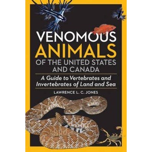 Book cover titled Venomous Animals of the United States and Canada with a coiled rattlesnake illustration.